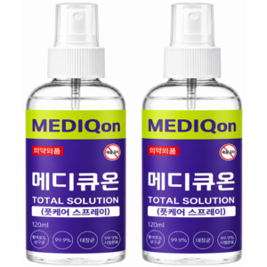 메디큐온 의약외품 살균소독 풋케어 스프레이, 1개입, 2개, 120ml