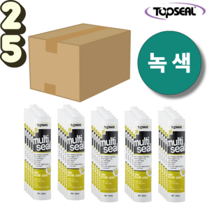 TOPSEAL 우레탄 변성 실리콘 녹색 옥상방수 보수 Multi-seal 노즐포함 300ml, 25개