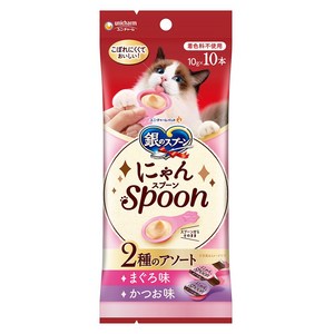 유니참긴노스푼 고양이 냥스푼 습식 간식 10개입, 혼합맛(참치/가다랑어), 100g, 1개