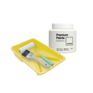 팬톤페인트(스노우화이트 300ml) 4인치롤러세트, 1세트, 300ml, 스노우화이트