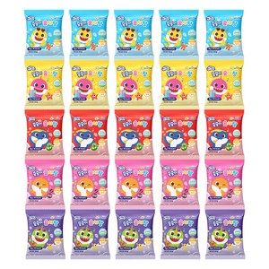 앙팡드봉봉 스낵스 핑크퐁 아기상어 줄줄이 솜사탕 15p, 60g, 1개