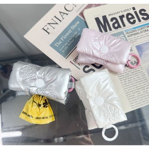 오로이 강아지 파스텔 풉백 배변봉투 케이스 홀더 봉투1롤 포함, 1개, 1개입, 핑크