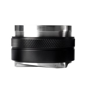 듀얼 핸들리스 레벨링툴 탬퍼 58mm 더블 마카롱 커피 템퍼 덴테이션 플랫, 1개, 블랙53mm