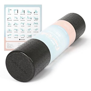 라라애플 EPP 폼롤러 + 운동 가이드 포스터, 검정, 1개