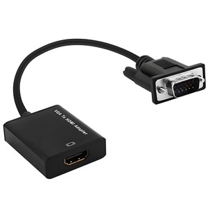 넥스트링크 케이블 타입 VGA to HDMI 컨버터, 2412VHC, 1개