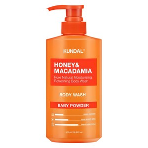 쿤달 허니 앤 마카다미아 퓨어 퍼퓸 바디워시 베이비파우더향, 500ml, 1개