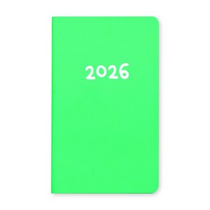 양지다이어리 2026 하이플랜 32 슬림 다이어리, 팝그린, 1개