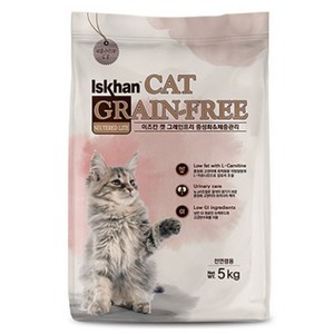 이즈칸 캣 그레인프리 체중관리 기능성 사료, 중성화, 5kg, 4개