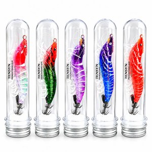 텐신 리얼 새우에기 (BEST 5종 세트) 쭈꾸미 한치 갑오징어 에기, 1세트, 11g, 80mm (5종)