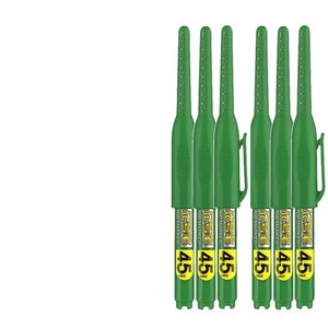 45mm 목공용 마커펜 다용도 장시간 사용가능 블랙, 녹색, 6개