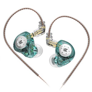 Keephifi KZ EDX Pro 게이밍 이어폰 IEM 이어 모니터에 1DD 유선 연결 10mm 다이내믹 드라이버 포함 베이스 사운드, 노마이크, 초록