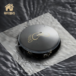 워터블리 풋터치 팝업 악취차단 하수구덮개 304 스테인리스, 그레이 10x10