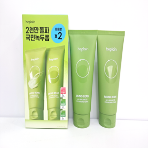 비플레인 녹두 약산성 클렌징폼, 160ml, 2개