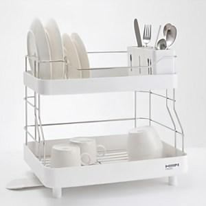 한샘 베이직 플러스 식기건조대, 2단, 화이트, 1개