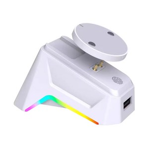 로지텍 지슈스 지슈라2 덱스 미니 레이저 마우스 호환 g pro x2c 무선 충전독 거치대, 화이트, AFO-D1 화이트