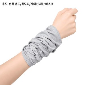 Limbsafe아이스 실 남성 손목밴드 강력 흡한 땀닦기 러닝 헬스 여름용 손목보호대, 회색, 1개