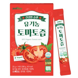 제스티지 NFC 유기농 토마토즙 스틱 14p, 280g, 1개