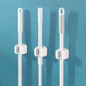 구디푸디 부착식 밀대 걸이, 화이트, 2개