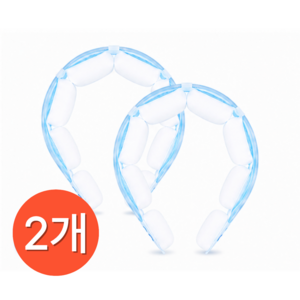 쿨롱 [국내산] 아이스 넥밴드 넥쿨러 국내생산 쿨링 얼음목걸이, 스카이, 2개