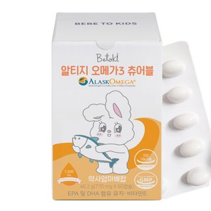베투키 알티지 오메가3 맛있는 미니 키즈 츄어블, 1개, 60정