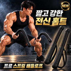 로라쉐 타이탄 배틀로프 크로스핏 밧줄 로프 전신 운동 기구 무소음, 1세트, 팬텀블랙
