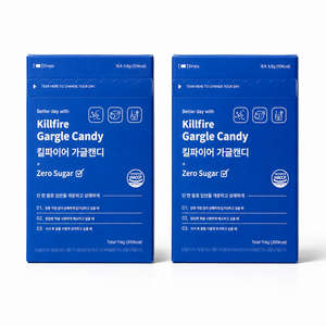 빠이러스 킬파이어 가글 캔디 구강케어 입냄새 제거 캔디, 114g, 2개