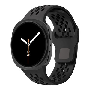 밴드톡 갤럭시워치9 8 호환 멀티타공 소프트 실리콘 루프 스트랩 40mm 44mm 46mm, 다크 그레이