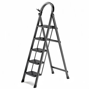 사다리 접이식사다리 탄소강 가정용사다리 블랙 4단/5단, 1개