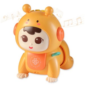 베어블리 엉금엉금 터미타임 멜로디 장난감, 옐로, 1개