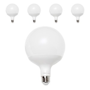 번개표/금호전기 롱넥 12W 볼전구 G95 LED, 주광색, 5개