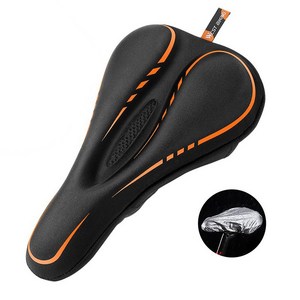 WEST BIKING 자전거 안장 커버 자전거 안장 쿠션 커버, 1개, Black Orange