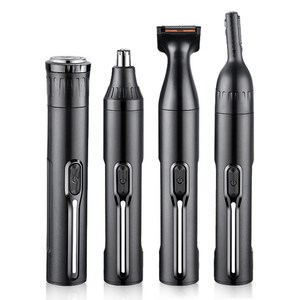 퀸코리 남성 코털제거기 4in1 멀티 제모기, 블랙, USB