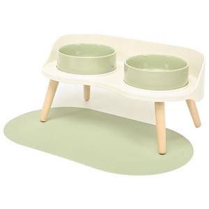헬로우펫 강아지 밥그릇 고양이 식기, 피스타치오 그린, 1개, 7cm