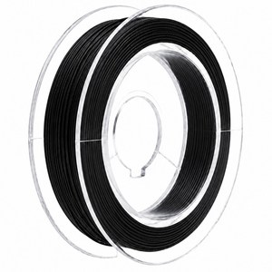 니코리 안끊어지는 고탄성 비즈 팔찌줄 0.6mm, 1개, 블랙