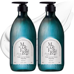 [피지감소 98%] 먼프리 유기농 오일 아크네 시카케어 여드름 제거 바디워시 아쿠아포레스트향, 2개, 1059ml