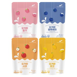 리틀스푼 동결건조 요거랑 4종 세트, 16g, 1세트, 딸기, 블루베리, 사과, 망고