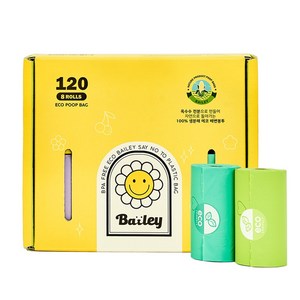 베일리 강아지 생분해 배변봉투 똥츄 에코 풉백, 120개입, 1박스