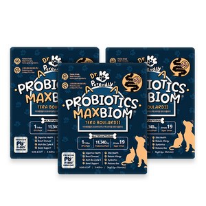 닥터페렌들리 프로바이오틱스 맥스바이옴 테라 보울라디 강아지 고양이 유산균, 3개, 장건강/유산균, 30회분
