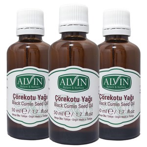 블랙커민씨드 오일 100% 저온압착 터키산 블랙커민 커민씨드 오일 Black Cumin Seed Oil 50ml, 1병, 3개