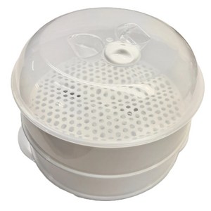 르쿠르쿠 전자레인지 만능 찜기, 1개, 2단 21.5cm