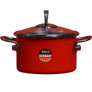 독일 콕스타 메탈리카 레드 인덕션 법랑 냄비 모음, 깊은 양수냄비 16cm, 1개