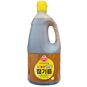 오뚜기옛날 오쉐프 참기름, 1.8L, 2개