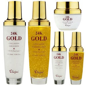 (홈쇼핑) 엘루자이 24K골드 콜라겐 기초 5종, 1세트