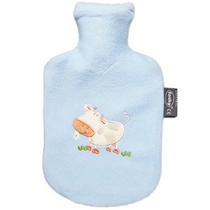 독일정품 파쉬Fashy 보온물주머니 0.8L+송아지자수패치-블루 보온핫팩 찜질팩 공식수입원, 블루, 0.8L+송아지자수패치