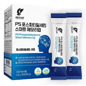 SKYLAB 청소년 두뇌엔 PS 포스파티딜세린 스마트 메모리업 포틴 분말스틱 프리미엄 청소년 인지력 개선제 30포, 1개, 30회분