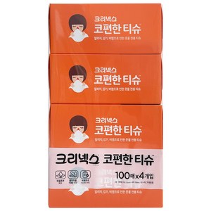 크리넥스 코편한 각티슈 1겹, 100개입, 16개