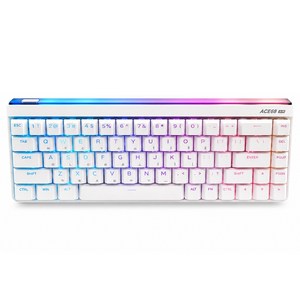 MCHOSE Ace68 Air 8K 래피드트리거 자석축 게이밍 키보드 RGB 라이트바 한글자판 국내정발, 화영자석축 화이트