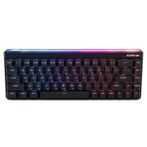 MCHOSE Ace68 Air 8K 래피드트리거 자석축 슬림 유선 게이밍키보드 한글자판 국내정발, 화영자석축 블랙