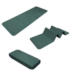 WEILA 접이식 요가매트 미끄럼방지 8mm tpe 1인용여행용 휴대용 캠핑 층간소음 운동용 매트, 1개, 짙은 녹색 + 짙은 회색 + 이색