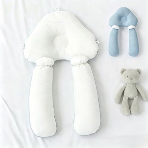 October Angel 아기바디필로우 신생아 아기 두상베개 죽부인 뒤집기방지쿠션 아기베개, 블루